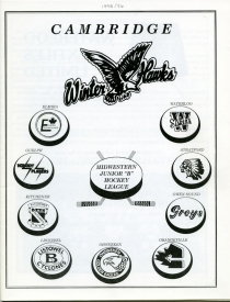 Cambridge Winterhawks 1995-96 game program