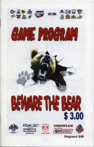 Camrose Kodiaks 2007-08 game program