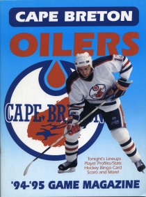 Cape Breton Oilers 1994-95 game program