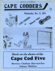 Cape Codders 1974-75 game program