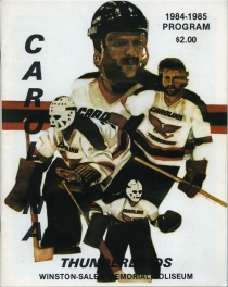 Carolina Thunderbirds 1984-85 game program
