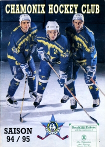 Chamonix 1994-95 game program
