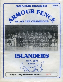 Charlottetown Islanders 1991-92 game program