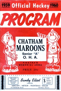 Chatham Maroons 1959-60 game program
