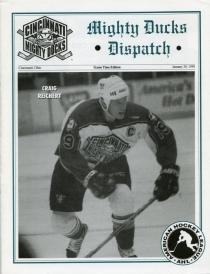 Cincinnati Mighty Ducks 1998-99 game program