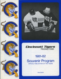 Cincinnati Tigers 1981-82 game program