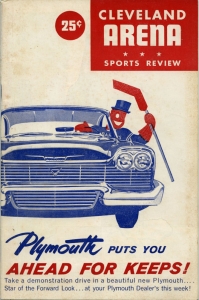 Cleveland Barons 1957-58 game program