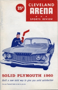 Cleveland Barons 1959-60 game program