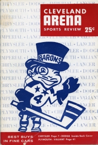 Cleveland Barons 1960-61 game program