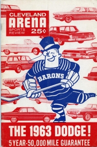 Cleveland Barons 1962-63 game program