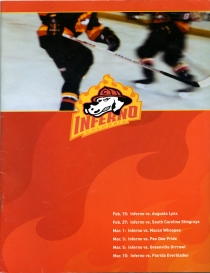 Columbia Inferno 2001-02 game program