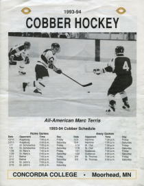 Concordia College 1993-94 game program