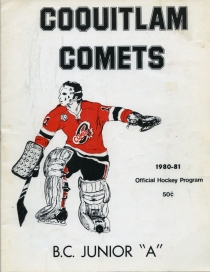 Coquitlam Comets 1980-81 game program