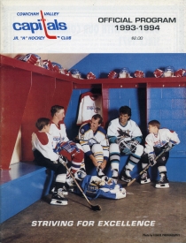 Cowichan Valley Capitals 1993-94 game program