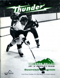 Creston Valley Thunder 1994-95 game program