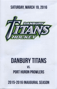 Danbury Titans 2015-16 game program