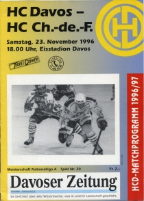 Davos HC 1996-97 game program