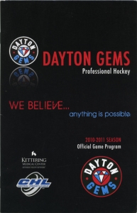 Dayton Gems 2010-11 game program