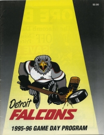 Detroit Falcons 1995-96 game program