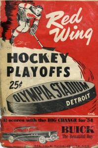 Detroit Red Wings 1953-54 game program