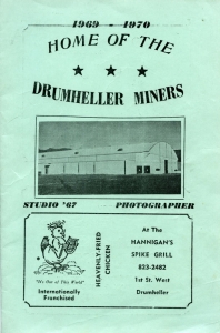 Drumheller Miners 1969-70 game program