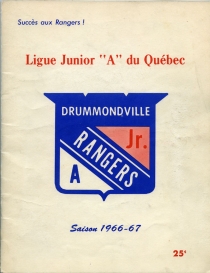 Drummondville Rangers 1966-67 game program