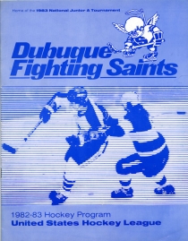 Dubuque Fighting Saints 1982-83 game program
