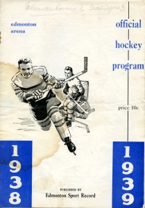 Edmonton Athletic Club 1938-39 game program