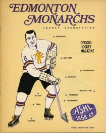 Edmonton Monarchs 1968-69 game program