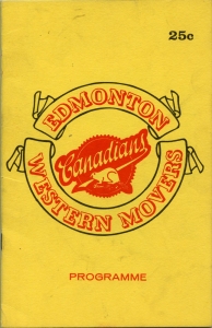 Edmonton Western Movers 1970-71 game program