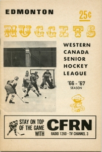 Edmonton Nuggets 1966-67 game program