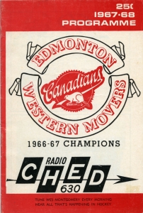 Edmonton Western Movers 1967-68 game program
