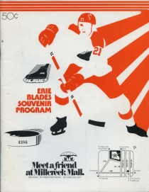 Erie Blades 1975-76 game program