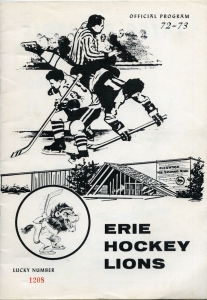 Erie Lions 1972-73 game program