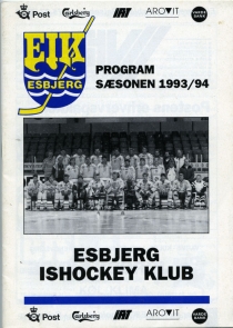 Esbjerg 1993-94 game program