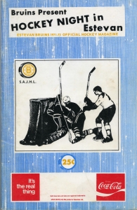 Estevan Bruins 1971-72 game program