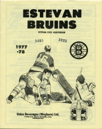 Estevan Bruins 1977-78 game program