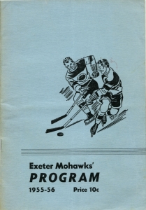 Exeter Mohawks 1955-56 game program