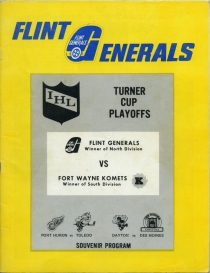 Flint Generals 1972-73 game program