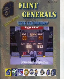 Flint Generals 2004-05 game program