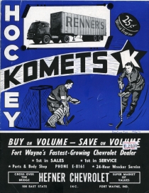 Fort Wayne Komets 1956-57 game program