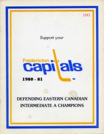 Fredericton Capitals 1980-81 game program