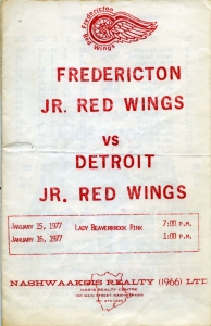 Fredericton Red Wings 1976-77 game program