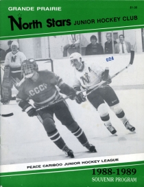 Grande Prairie North Stars 1988-89 game program