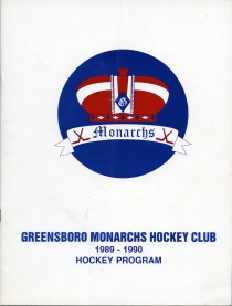 Greensboro Monarchs 1989-90 game program
