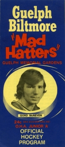 Guelph Biltmore Mad Hatters 1973-74 game program