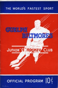 Guelph Biltmores 1950-51 game program