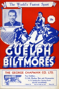 Guelph Biltmores 1952-53 game program