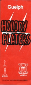 Guelph Holody Platers 1983-84 game program