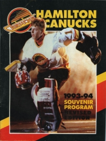 Hamilton Canucks 1993-94 game program